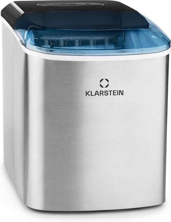 Klarstein IJsblokjesmachine On-The-Rocks ijsmachine LED 12kg per 24h 2.1l edelstaal zwart IJsblokjesmaker 2.1L voor Feest Touch IJsschep Compact Ice Maker Ice Cube Maker IJsmaker Eismaschine - Foto 2