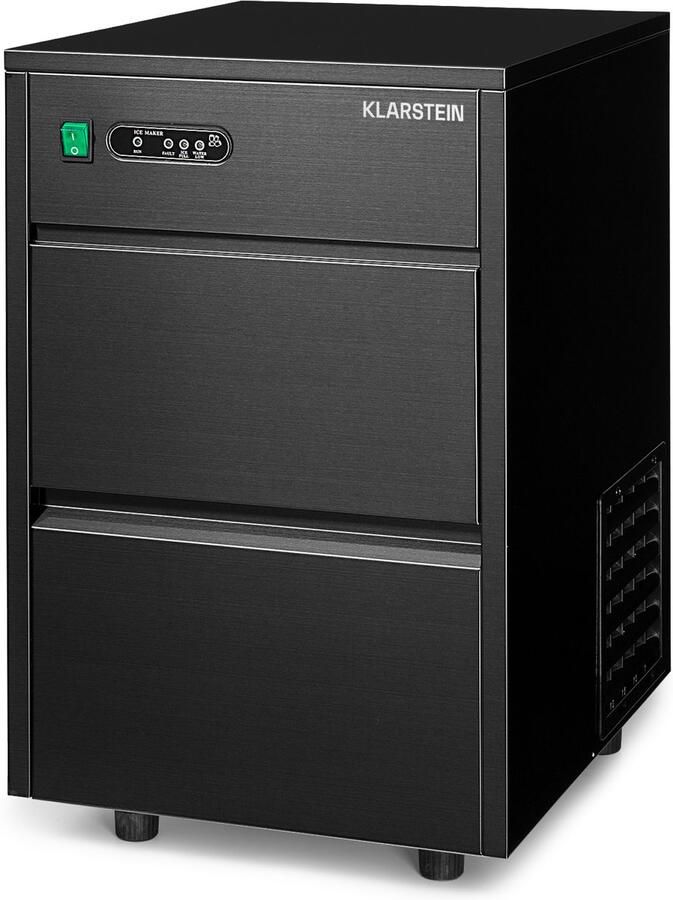 Klarstein IJsblokjesmachine Powericer XL 20 kg dag 145W IJsmaker IJsbereider Ice voor Bar voor Horeca voor Restaurant LED Waterreservoir RVS Ice Maker Ice Cube Maker IJsblokjesmaker Eismaschine
