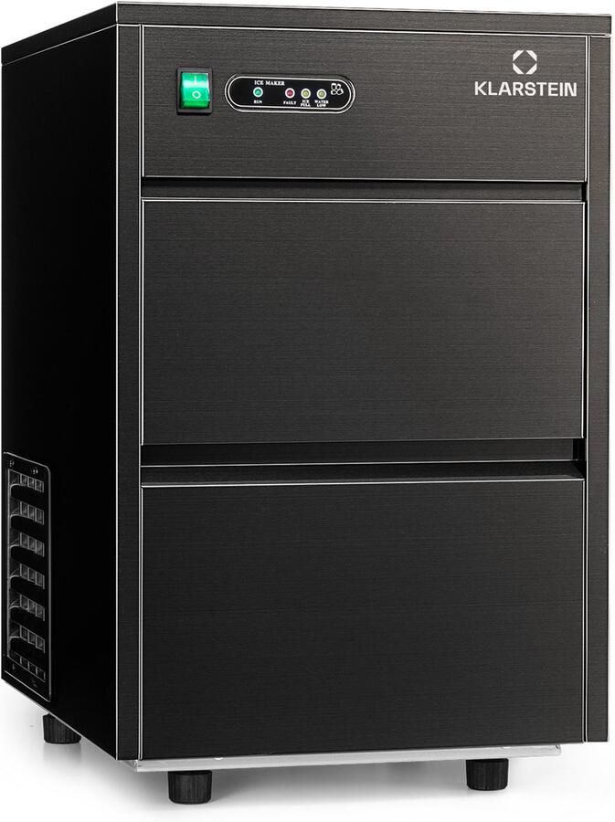 Klarstein IJsblokjesmachine Powericer XL 20 kg dag 145W IJsmaker IJsbereider Ice voor Bar voor Horeca voor Restaurant LED Waterreservoir RVS Ice Maker Ice Cube Maker IJsblokjesmaker Eismaschine