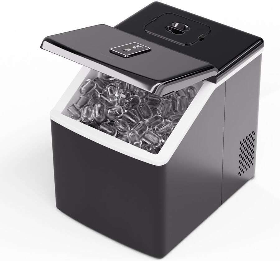 Klarstein ijsblokjesmachine – roestvrij staal 13 kg 24 uur touchscreen kristalheldere ijsblokjes laag energieverbruik ideaal voor feestjes tuinfeesten voor Thuis Ice Maker Ice Cube Maker IJsmaker IJsblokjesmaker