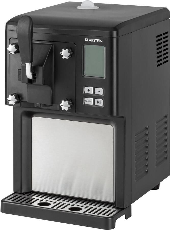 Klarstein Sweet Sundae IJsmachine met Compressor – 1 5L Ice Cream Maker met Zelfkoelende Compressor Doseersysteem 3 uur Koelfunctie Automatische Reiniging RVS Design voor Softijs Gelato en Sorbet 200W Zwart