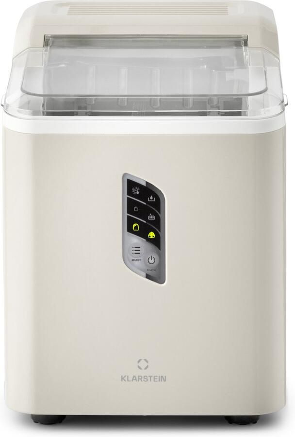 Klarstein ijsblokjesmachine voor thuis kamperen en catering; snelle mini-ijsblokjesmachine professionele ijsmaker voor grote en kleine heldere ijsblokjes; zelfreinigend met een ijsblokjesreservoir van 1 5 liter 12 kg 24 uur Ice Cube Maker