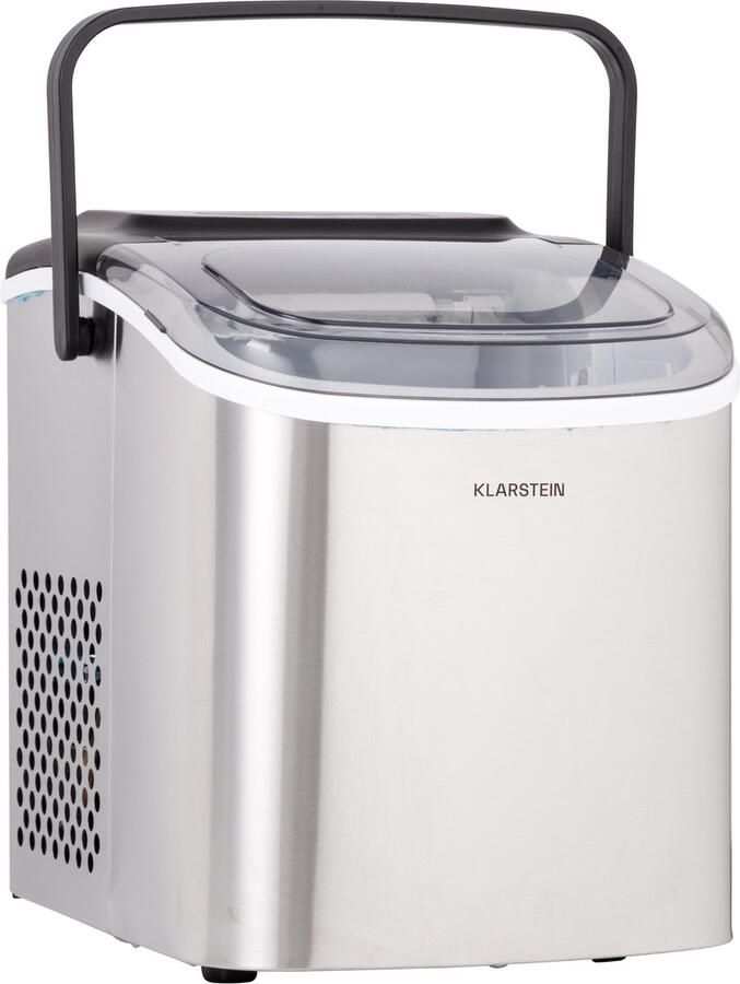 Klarstein IJsblokjesmachine Voor Thuis Kamperen Gastronomie Snelle Mini IJsblokjesmachine klein Professionele IJsmaker Voor Grote En Kleine IJsblokjes Zelfreinigend 1 -3 Liter Watertank 12 Kg IJs In 24 Uur Roestvrij Staal - Foto 2