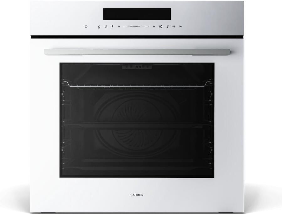 Klarstein Inbouwoven Velaire 74 l elektrische oven 13 standen touchbediening energieklasse A+ geëmailleerde binnenkant driedubbele beglazing geïntegreerde enkele oven 60 cm mat en glazen design wit 74L voor Keuken - Foto 5