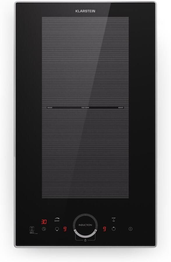 Klarstein Inductiekookplaat 2 Platen Inbouw Inductiekookplaat Met 2 Kookplaten 3500 Watt Inductiekookplaat Met Aanraakscherm & Timer Efficiënte Elektrische Inductiekookplaat Zwart - Foto 3