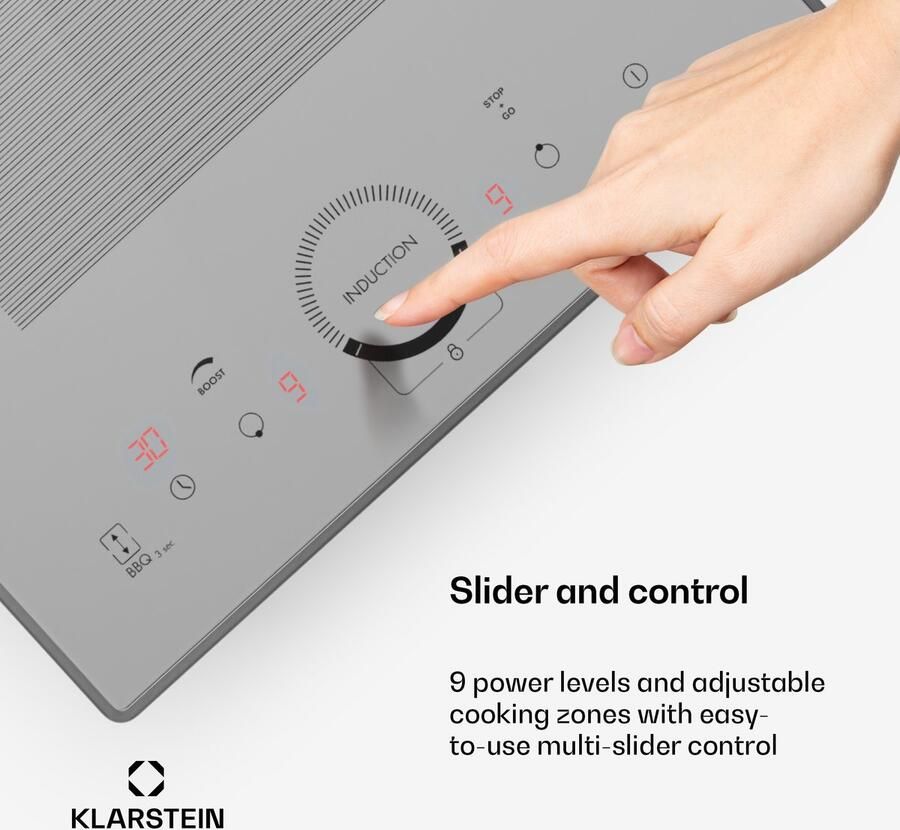 Klarstein Inductiekookplaat 2 Platen Inbouw Inductiekookplaat Met 2 Kookplaten 3500 Watt Inductiekookplaat Met Tiptoetsbediening & Timer Efficiënte Elektrische Inductiekookplaat Wit - Foto 5