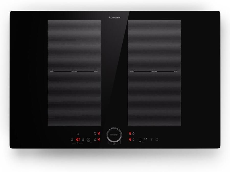 Klarstein inductiekookplaat 4 velden inbouw inductiekookplaat met 4 kookvelden 7000 watt inductie kookplaat inductie kookplaat met touch bediening & timer efficiënt elektrisch inductiefornuis 52 cm voor Keuken Flexzone Kinderslot