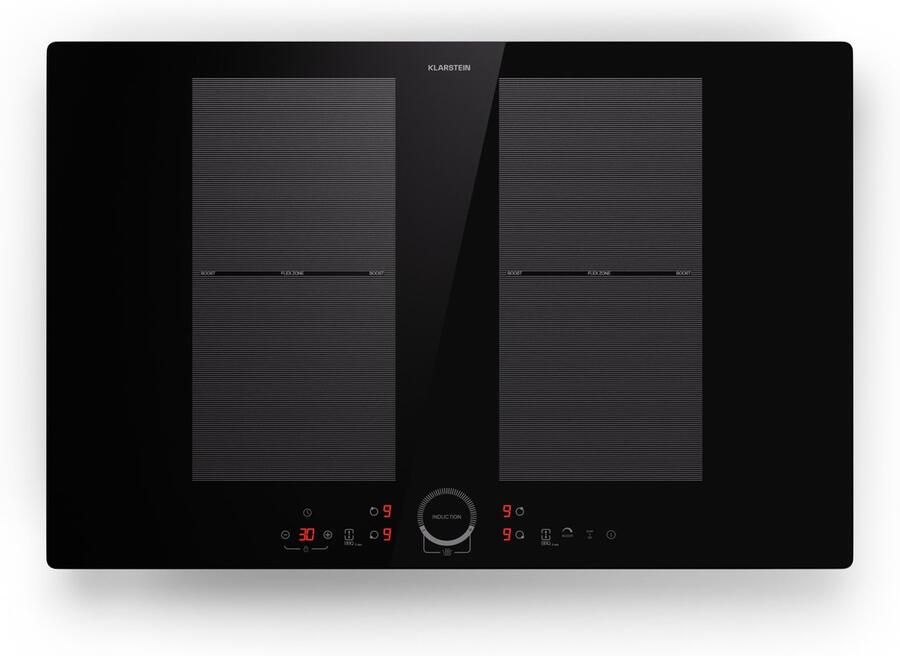Klarstein inductiekookplaat 4 velden inbouw inductiekookplaat met 4 kookvelden 7000 watt inductie kookplaat inductie kookplaat met touch bediening & timer efficiënt elektrisch inductiefornuis 52 cm voor Keuken Flexzone Kinderslot - Foto 9
