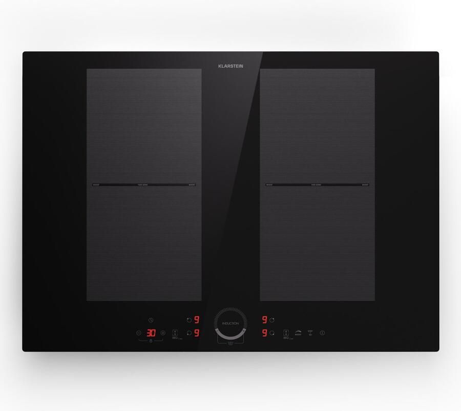 Klarstein inductiekookplaat glaskeramische kookplaat 7000 W inductiekookplaat met 4 velden ingebouwde inductiekookplaat met touch display en timer moderne kookvelden met oververhittingsbeveiliging Inbouw Kookplaat 52 cm Inbouw voor Keuken