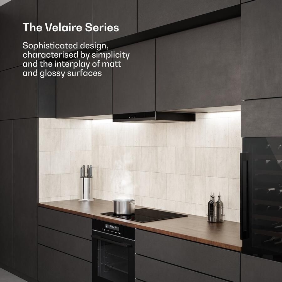 Klarstein Inductiekookplaat Velaire 4-zone inbouw inductiekookplaat 7000 W boost touchbediening timer kinderslot warmte-indicator keramisch glas 60 cm zwart voor Keuken Restwarmte-Indicator Induction Hob