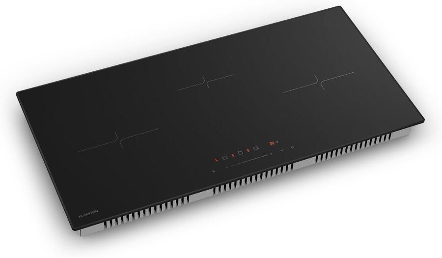 Klarstein Inductiekookplaat Velaire 80 cm inbouw 3 zones 5500 W boost touchbediening timer kinderslot warmte-indicator glazen oppervlak strak design voor Keuken Restwarmte-Indicator Induction Hob Inductie Kookveld - Foto 4