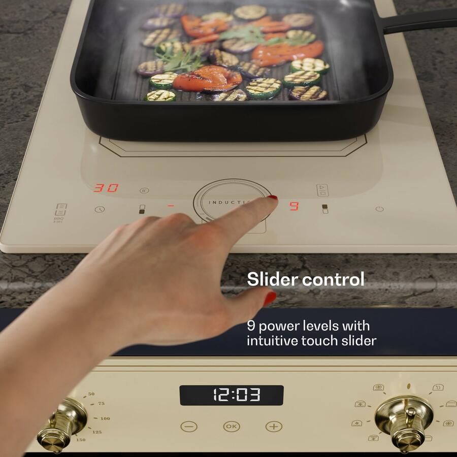 Klarstein Induktionskochfeld Glaskeramik Kochfeld Induktionskochfeld met 2 Platten Einbau Induktionskochfeld met Touch Display Digitalanzeige en Timer Funktion Schnelles Aufheizen 3500 W 240V – geschikt voor thuisfitness en sportschoolgebruik - Foto 8