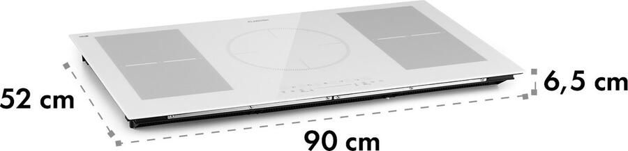 Klarstein Induktionskochfeld Glaskeramik Kochfeld Induktionskochfeld met 5 Platten Einbau Induktionskochfeld met Touch Display Digitalanzeige en Timer Funktion Schnelles Aufheizen 9300 Watt – geschikt voor thuisfitness en sportschoolgebruik du - Foto 3