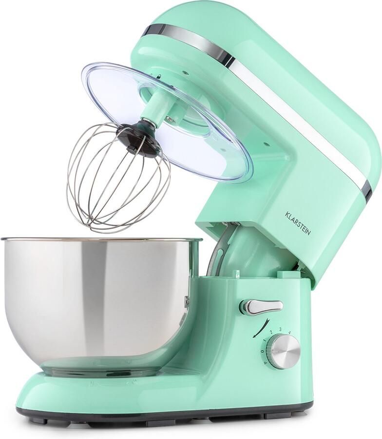 Klarstein Küchenmaschine Knetmaschine met 5L Schüssel 2000W Profi Küchenmaschine met Knethaken en Schneebesen Universal Küchenmaschine met 6 Stufen Teigmaschine zum Rühren Kneten en Aufschlagen – geschikt voor thuisfitness en sportschoolgebruik