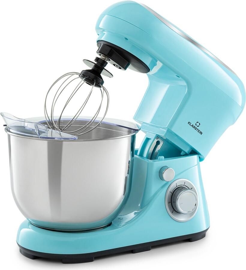Klarstein Bella Pico 2G Keukenmachine 1300W 1 6PS 6 Standen 5 Liter Roestvrijstalen Kom Planetair Mixsysteem Stijvol Roeren Kneden of Kloppen Krachtig En Compact Aluminium Gegoten Kneedhaak Meerdere Kleuren Beschikbaar Blauw