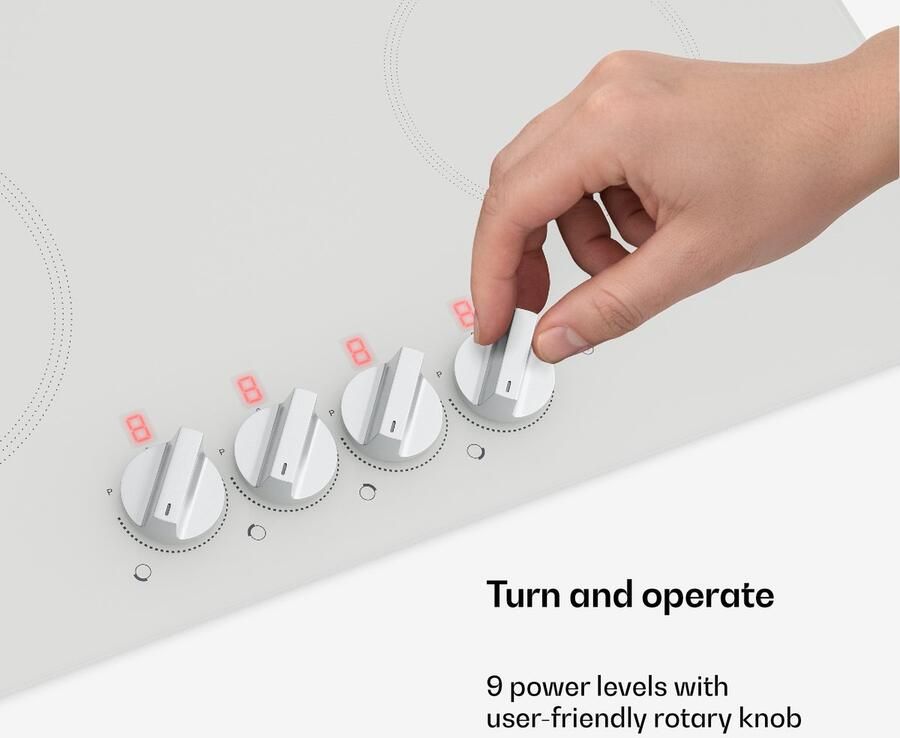 Klarstein Kochheld inductiekookplaat 4-pits elektrische inductiekookplaat 7000 W boost draaiknopbediening matglas oververhittingsbeveiliging restwarmte-indicator 60 cm glaskeramische kookplaat zwart - Foto 5