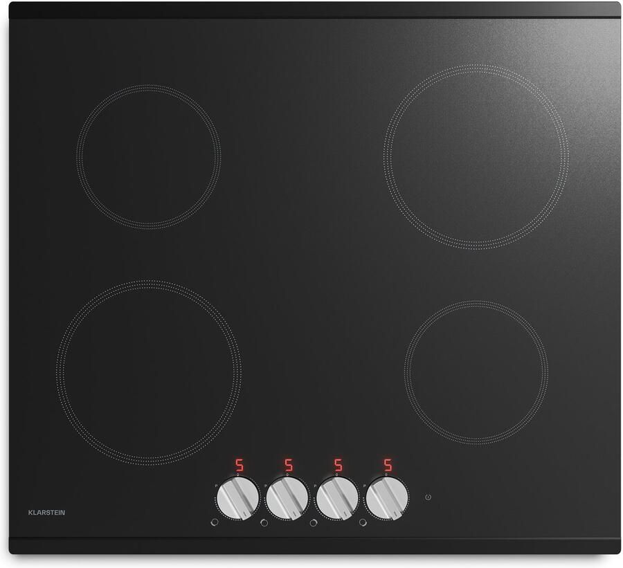 Klarstein Kochheld inductiekookplaat 4-pits elektrische inductiekookplaat 7200W boost draaiknopbediening matglas oververhittingsbeveiliging restwarmte-indicator 60 cm kookplaat - Foto 2