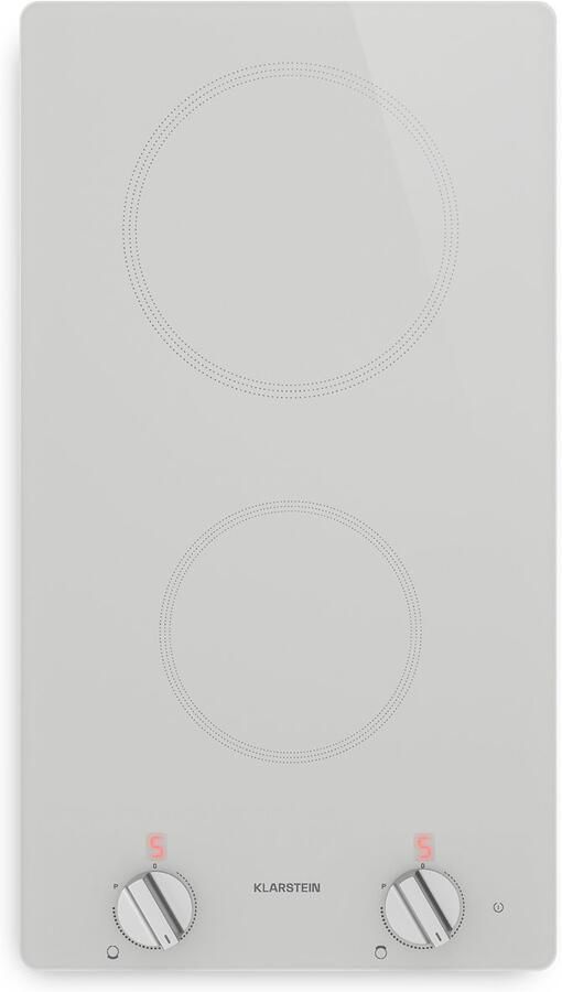 Klarstein Kochheld inductiekookplaat draagbare inductiekookplaat met 2 zones 3500 W boost draaiknopbediening restwarmte-indicator oververhittingsbeveiliging compact 30 cm keramisch glas