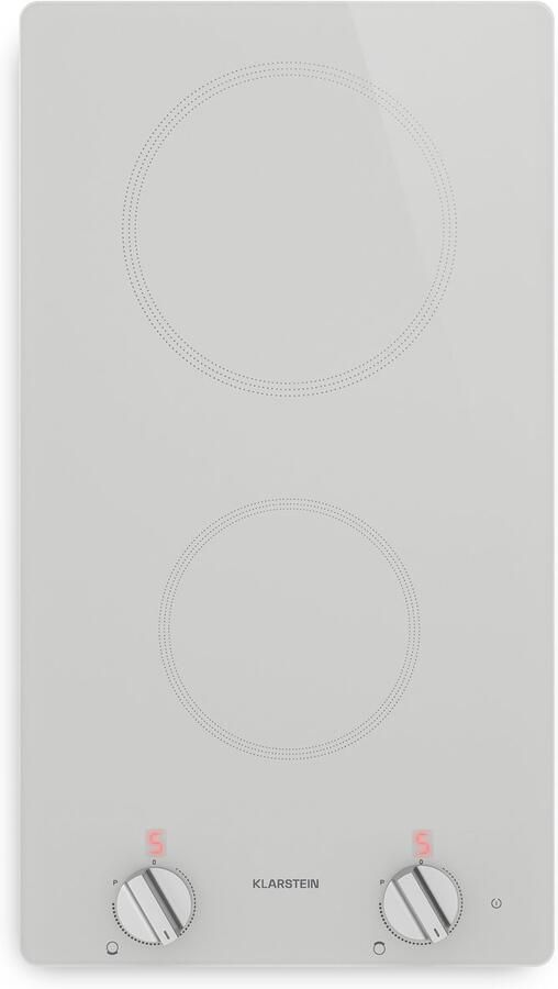 Klarstein Kochheld inductiekookplaat draagbare inductiekookplaat met 2 zones 3500 W boost draaiknopbediening restwarmte-indicator oververhittingsbeveiliging compact 30 cm keramisch glas
