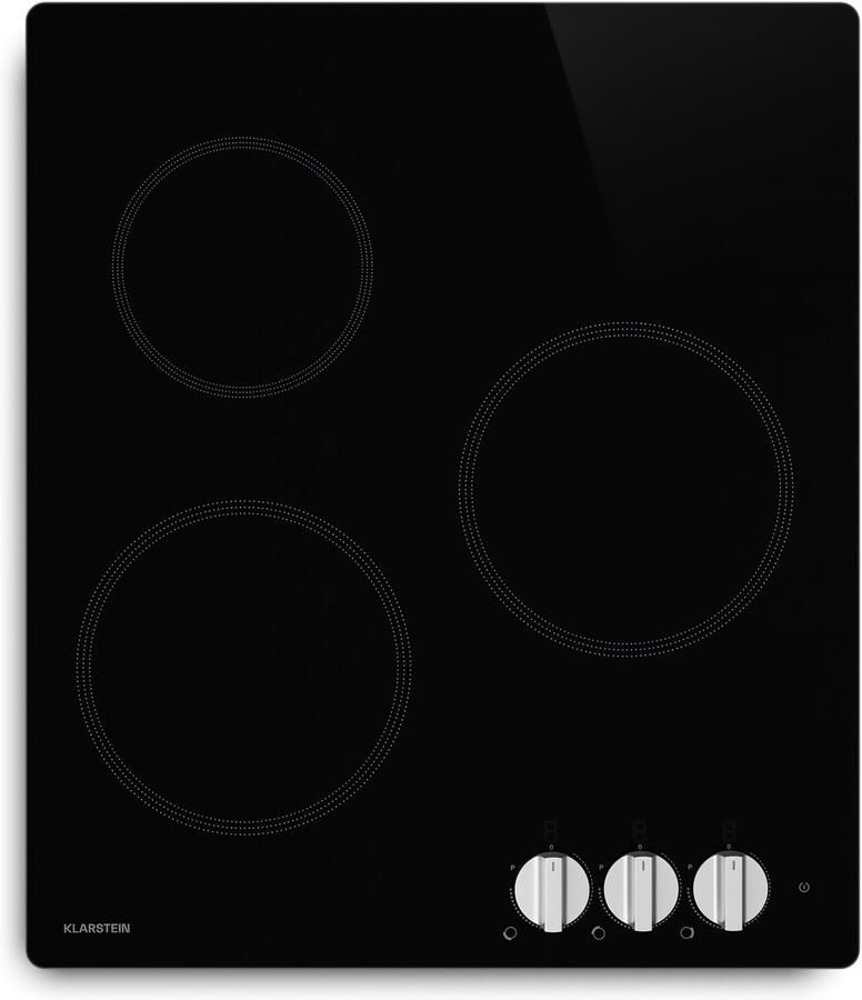 Klarstein Kochheld inductiekookplaat elektrische inductiekookplaat met 3 zones 5700 W boost draaiknopbediening restwarmte-indicator oververhittingsbeveiliging keramisch glas 45 cm inbouwkookplaat zwart