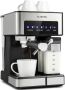 Klarstein Koffiemachine Espresso Pistonmachine met Melkopschuimer 1 8 L Mini Espressomachine met Piston 20 Bar RVS Compact Melkreservoir 1350 W Koffiemachine voor Gemalen Koffie Stoompijpje Touch LED Coffee Machine - Thumbnail 2