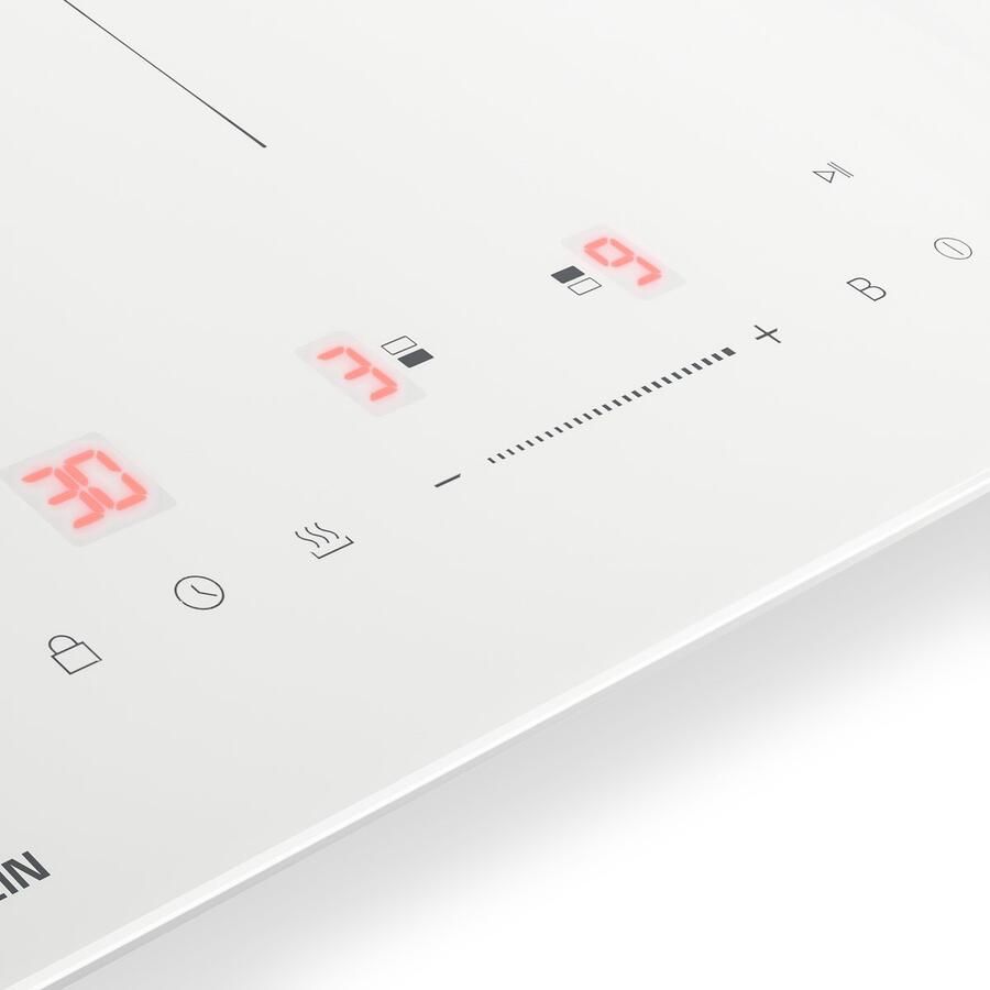 Klarstein PowerGlide inductiekookplaat 2-zone inbouw inductiekookplaat 3500 W boost touchslider timer kinderslot restwarmte-indicator keramisch glas 30 cm wit - Foto 2