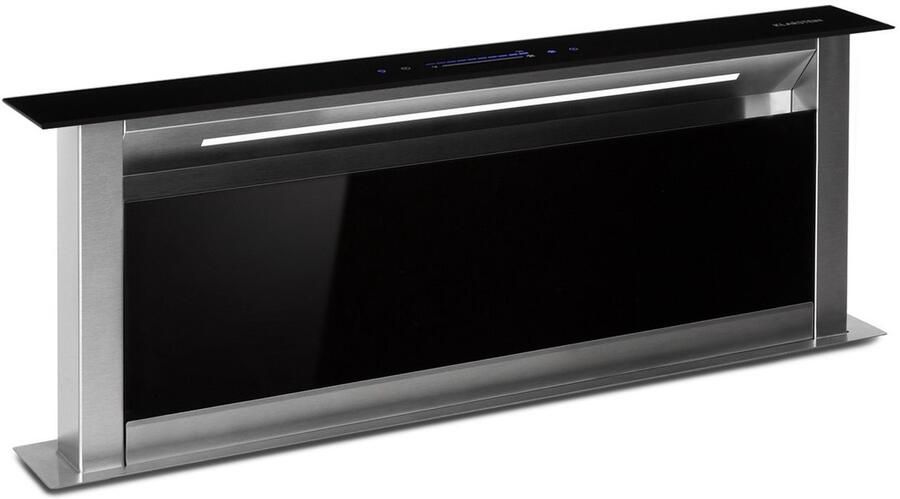 Klarstein Afzuigkap Downdraft Inbouw Uitschuifbare Afzuigkap Stille Afzuigkappen met Filter Afzuigkap 90 cm Recirculatie Afvoer Afzuigkap met 10 Standen Afzuigkap 576 m³ u Luchtstroom Touch Vetfilter RVS Dampkap Wasemkap