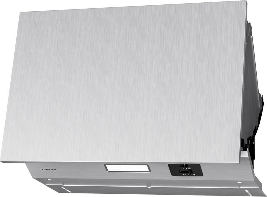 Klarstein Swift Square Onderbouw-afzuigkap 60 cm onderbouw-afzuigkap 427 m³ u luchtstroom Energie-efficiëntie C Dubbele motor LED-verlichting Touch-bediening Koolstoffilter