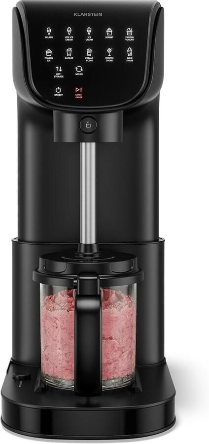 Klarstein Velaire Ice Cream Maker – 500 W ijsmachine 3 × 0 6 L container (1 8 L totaal) 10 programma's touch display frozen yogurt & sorbet