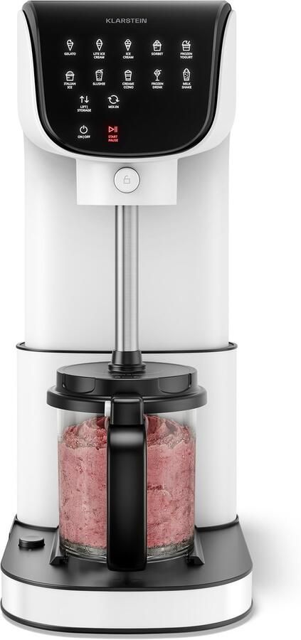 Klarstein Velaire Ice Cream Maker – 500 W ijsmachine 3 × 0 6 L container (1 8 L totaal) 10 programma's touch display frozen yogurt & sorbet