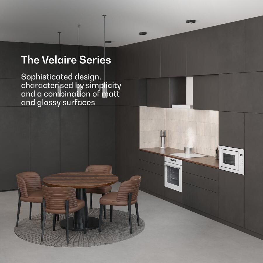 Klarstein Velaire inbouwmagnetron met grill – 25 l 850 W magnetron & 1200 W grill 8 programma's touchbediening roestvrij staal inbouwmagnetron wit