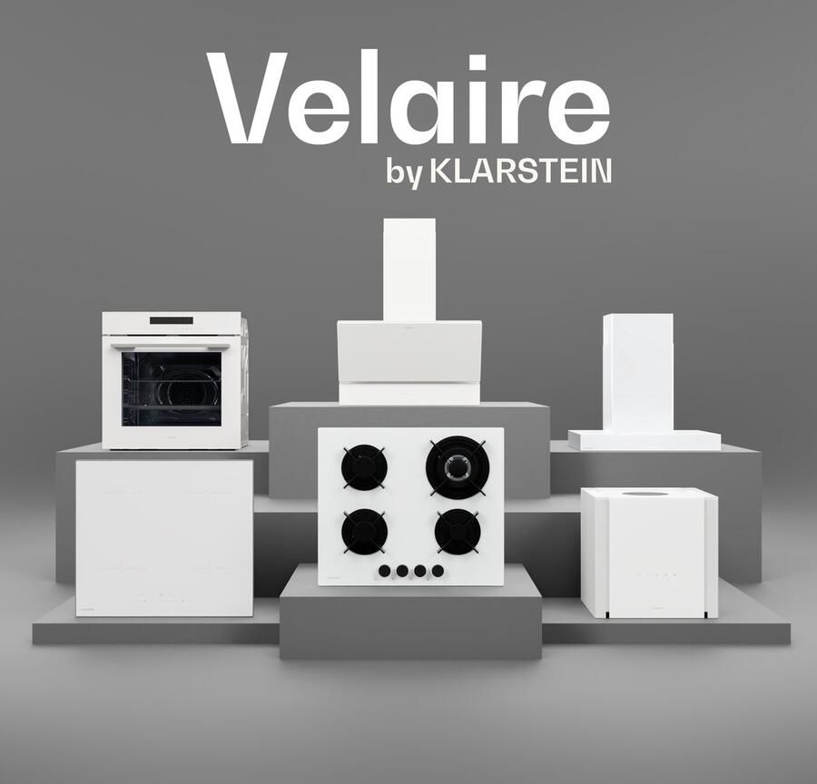 Klarstein Inbouwoven Velaire 74 l elektrische oven 13 standen touchbediening energieklasse A+ geëmailleerde binnenkant driedubbele beglazing geïntegreerde enkele oven 60 cm mat en glazen design wit 74L voor Keuken - Foto 2