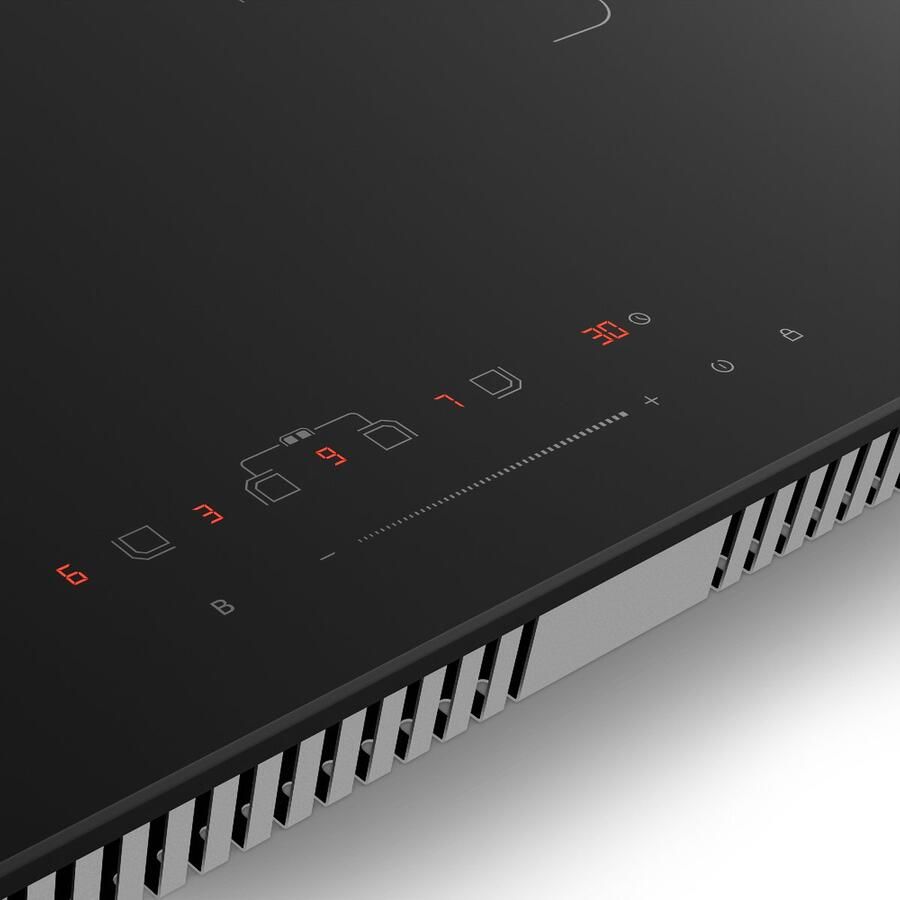 Klarstein Velaire inductiekookplaat 4-zone inbouw inductiekookplaat 7000 W boost touchbediening timer kinderslot warmte-indicator 90 cm keramisch glas strak design - Foto 2