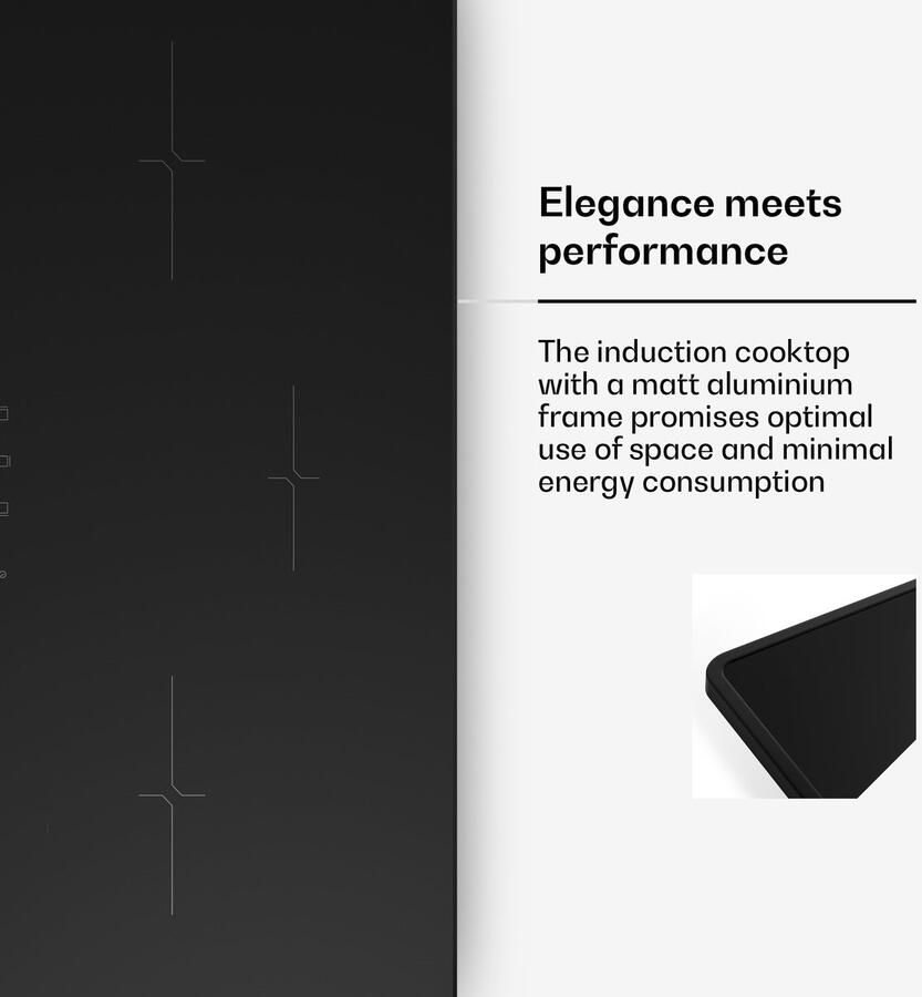 Klarstein Velaire inductiekookplaat 80 cm inbouw 3 zones 5500 W boost touchbediening timer kinderslot warmte-indicator glazen oppervlak strak design - Foto 2