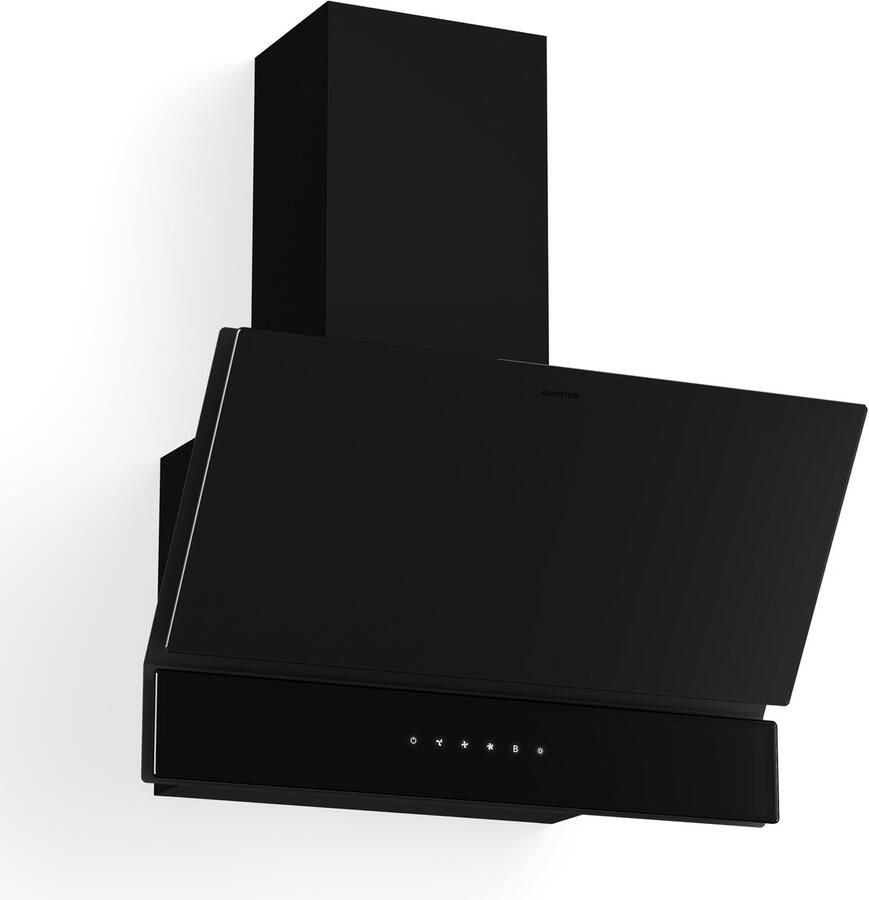 Klarstein Velaire schuine afzuigkap 60 cm 820 m³ u boost A++ energieklasse touchbediening ledverlichting stil vaatwasmachinebestendig filter afzuigkap met afvoer of recirculatie zwart - Foto 4