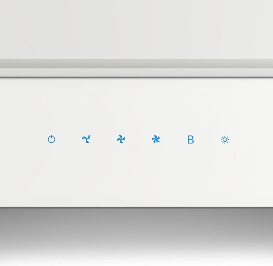 Klarstein Velaire schuine afzuigkap 60 cm 820 m³ u boost A++ energieklasse touchbediening ledverlichting stil vaatwasmachinebestendig filter afzuigkap met afvoer of recirculatie wit - Foto 4