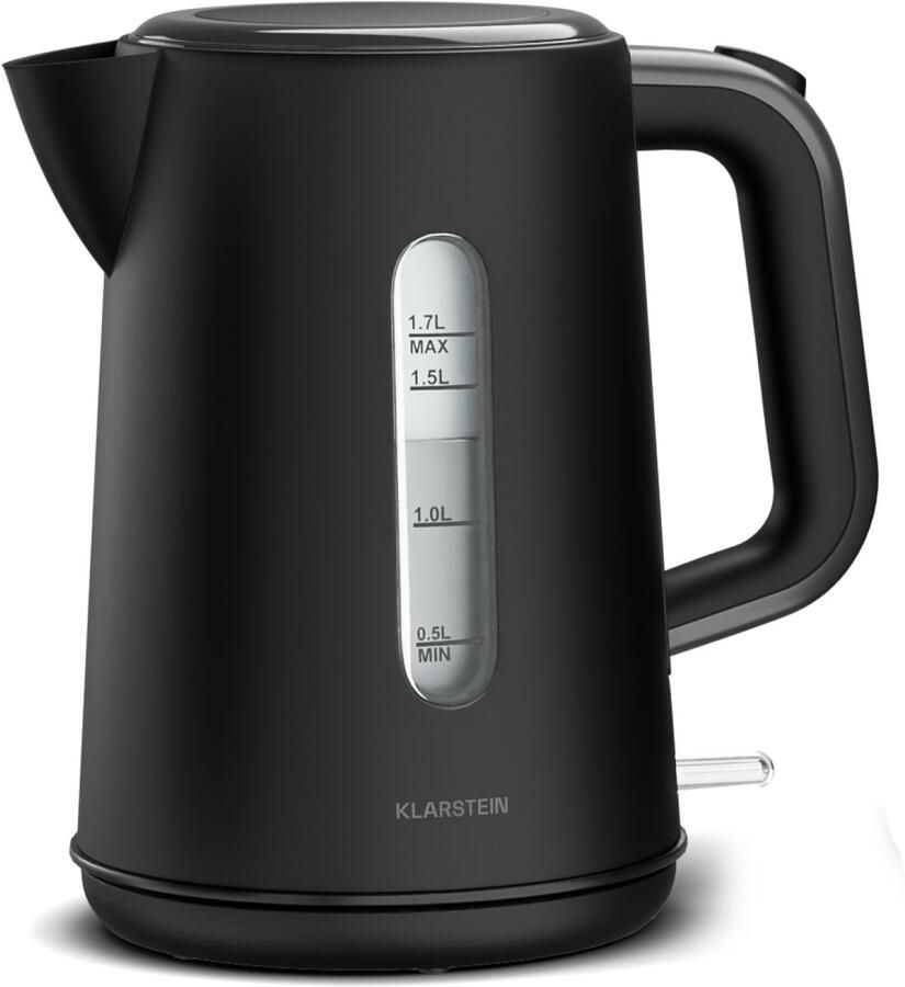 Klarstein Velaire waterkoker 1 7 L Moderne elektrische waterkoker 2200 W minimalistisch design kalkfilter; 360° basis automatische uitschakeling
