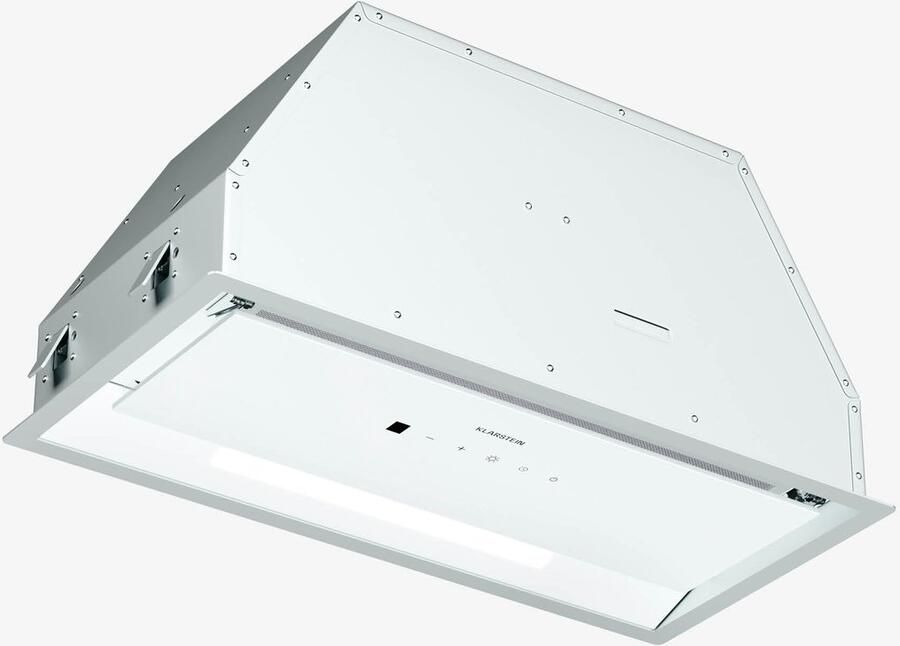 Klarstein Ventimate Dunstabzugshaube Unterbau 60cm Unterbauhaube met Touch Bedienfeld 390 m³ h Luftdurchsatz Energieeffizienz A+ Leiser DC Motor LED Beleuchtung Kohlefilter voor Umluft Weiß – geschikt voor thuisfitness en sportschoolgebruik d