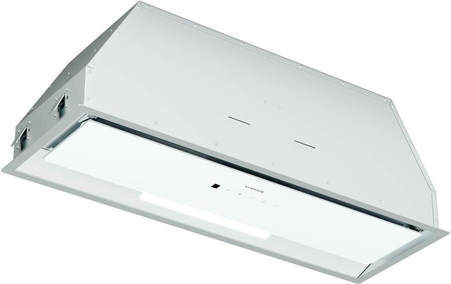 Klarstein Ventimate Dunstabzugshaube Unterbau 85cm Unterbauhaube met Touch Bedienfeld 390 m³ h Luftdurchsatz Energieeffizienz A+ Leiser 50W DC Motor LED Beleuchtung Kohlefilter Weiß – geschikt voor thuisfitness en sportschoolgebruik duurzame