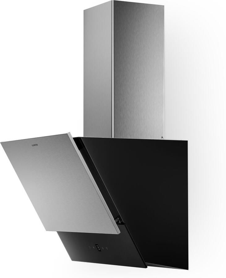 Klarstein Afzuigkap Verosteel Hoekafzuigkap 45 cm 624 m³ u A++ energieklasse touchbediening ledverlichting stil roestvrij staal en glas afvoer recirculatie voor Keuken Afzuiging RVS Zwart Dampkap Wasemkap - Foto 5