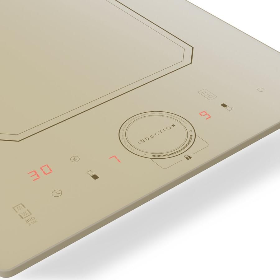 Klarstein Victoria Domino Inductiekookplaat Flexzone Technologie Zelfvoorzienend Inbouwkookplaat 29 Cm 2 Zones 3500 Watt Booster Temperatuuropslag Timer Glaskeramiek Energiezuinig VarioHeating Flexibel Ivoor - Foto 5