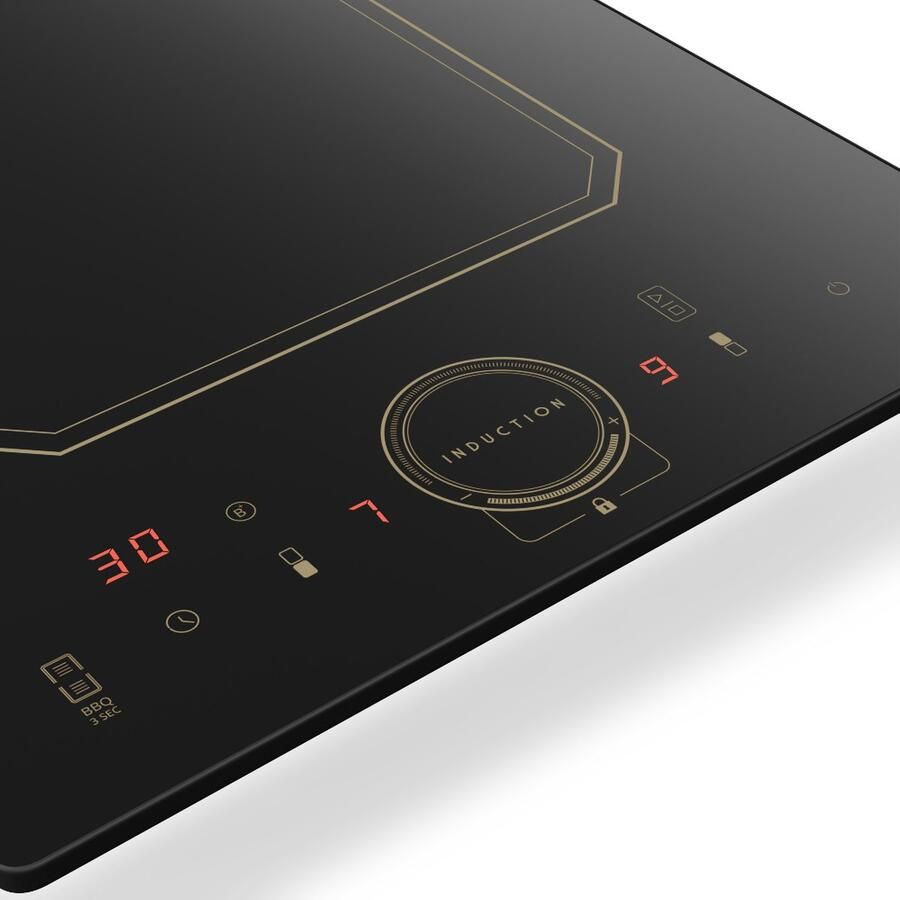 Klarstein Victoria Domino Inductiekookplaat Flexzone Technologie Zelfvoorzienend Inbouwkookplaat 29 Cm 2 Zones 3500 Watt Booster Temperatuuropslag Timer Glaskeramiek Energiezuinig VarioHeating Flexibel Zwart - Foto 5