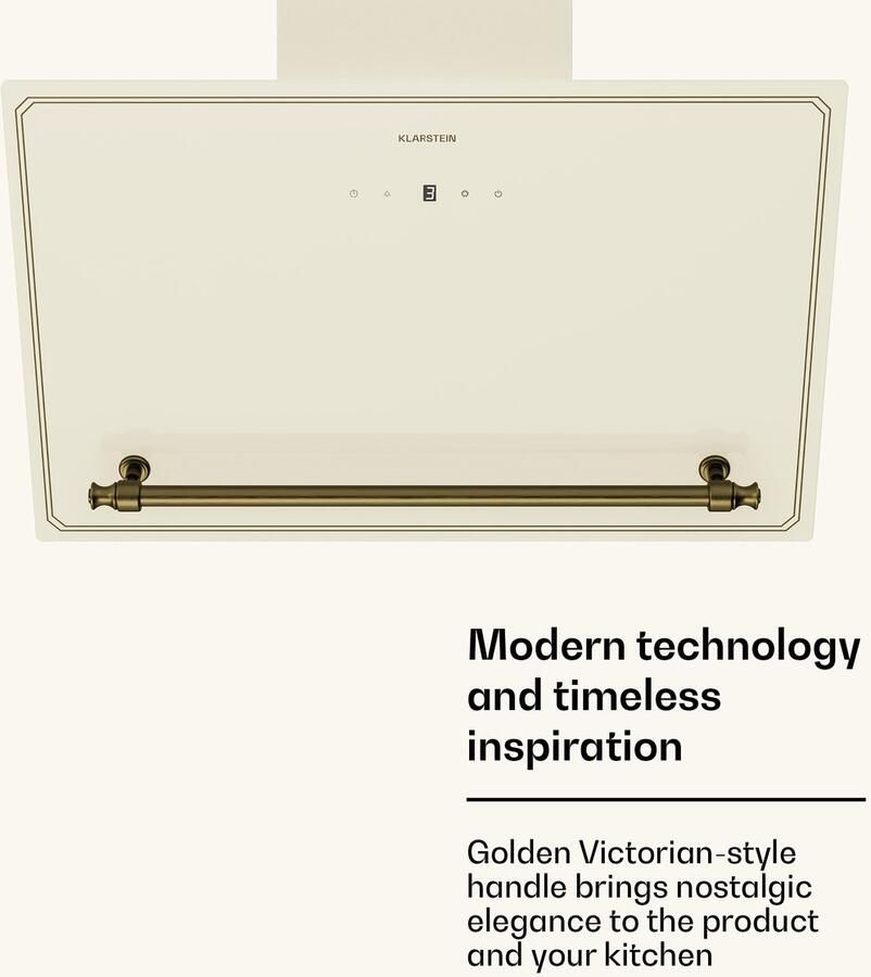 Klarstein Victoria schuine afzuigkap 60 cm 400 m³ h luchtdebiet