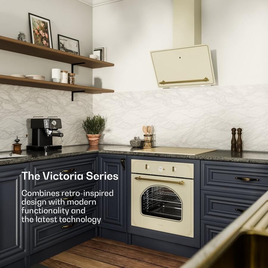 Klarstein Victoria schuine afzuigkap 60 cm 400 m³ h luchtdebiet