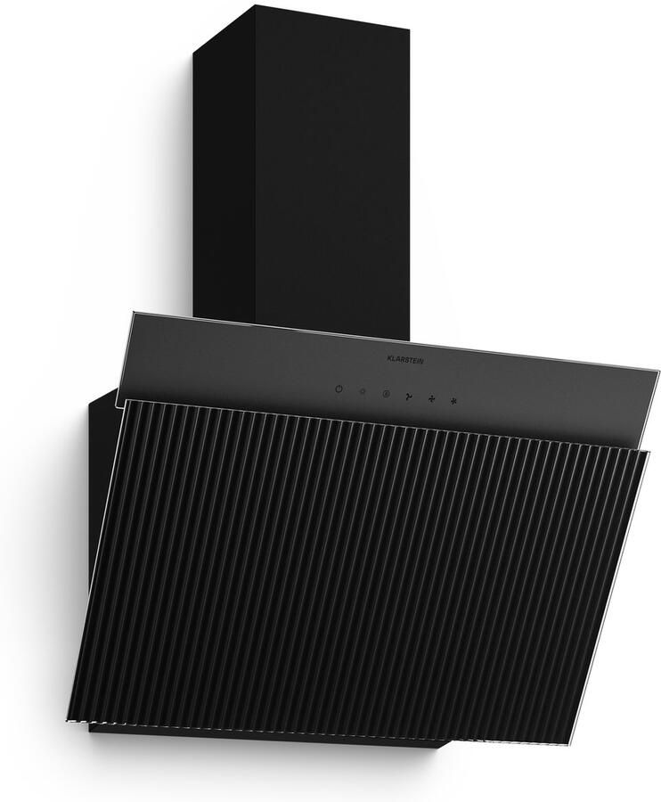 Klarstein Wavyn schuine afzuigkap – 661 m³ h afzuigkap touch control ledverlichting boostmodus recirculatie of afzuiging