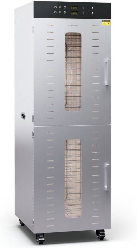 Klarstein Krachtige Hetelucht Food Dehydrator Makkelijk te gebruiken & makkelijk Sschoon te maken Zilver