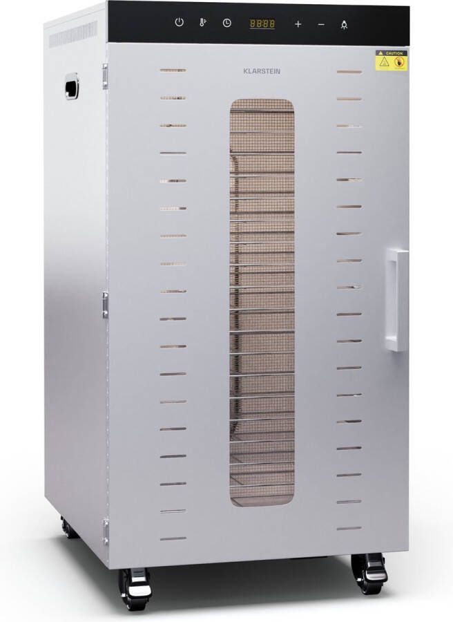 Klarstein Krachtige voedseldroger Veilig & gebruiksvriendelijk Voor commercieel gebruik Eenvoudig te reinigen Zilver