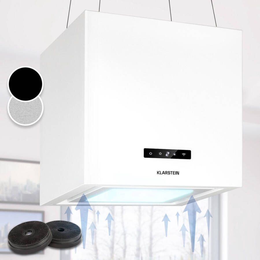 Klarstein Kronleuchter Smart eilandafzuigkap 595m³ h 3 standen app-bediening LED-paneel 64 dB max. Energie-efficiëntieklasse A - Foto 2