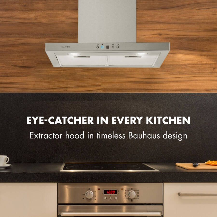 Klarstein Limelight Afzuigkap 60Cm Breed Wandkap 600M³ H RVS Zilver