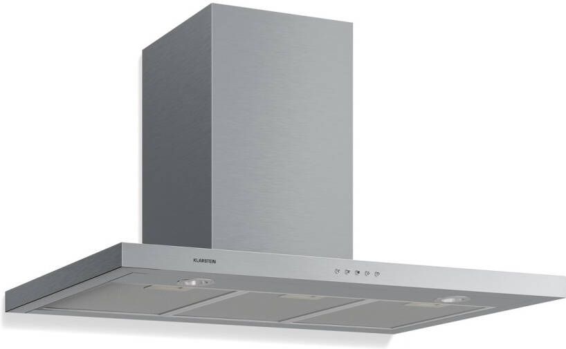 Klarstein Limelight Afzuigkap 90Cm Wandkap 600M³ H Edelstaal Zilver